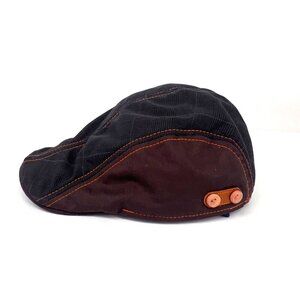 Conner Handmade Hats Mens 100% Organic Cotton Newsboy Hat Brown Size Large